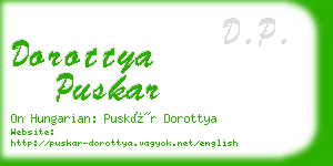 dorottya puskar business card